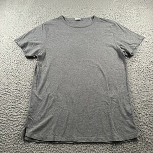 LESTRANGE T-Shirt Mens M Gray Short Sleeve Crew Neck Back Pleat Relaxed